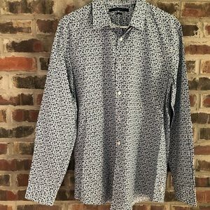 Perry Ellis Slim-Fit Dress Shirt, Large